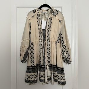 NWT Hemant & Nandita Moira Boho Mini Dress Size M